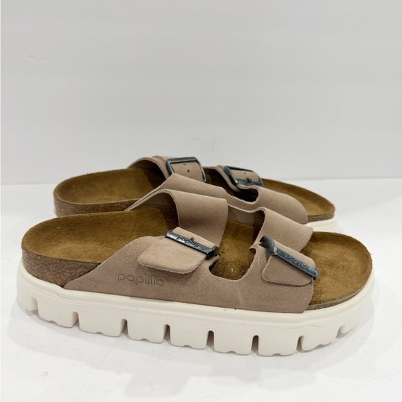 Papillio by Birkenstock Arizona Chunky Suede Leather platform sandals - Picture 3 of 8